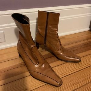 Anne Klein light brown leather boots